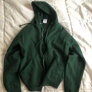 FOREST GREEN ZIP UP